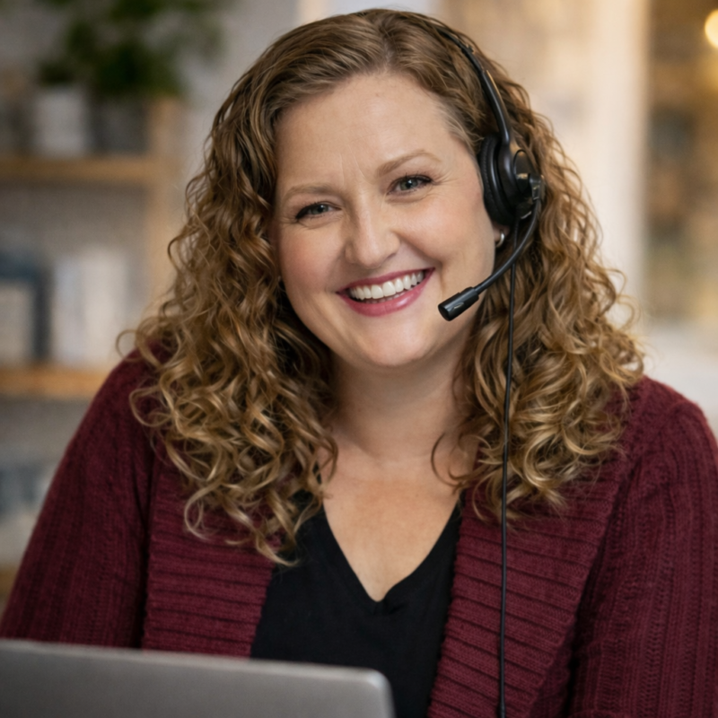 local business owner using table for SEO and marketing